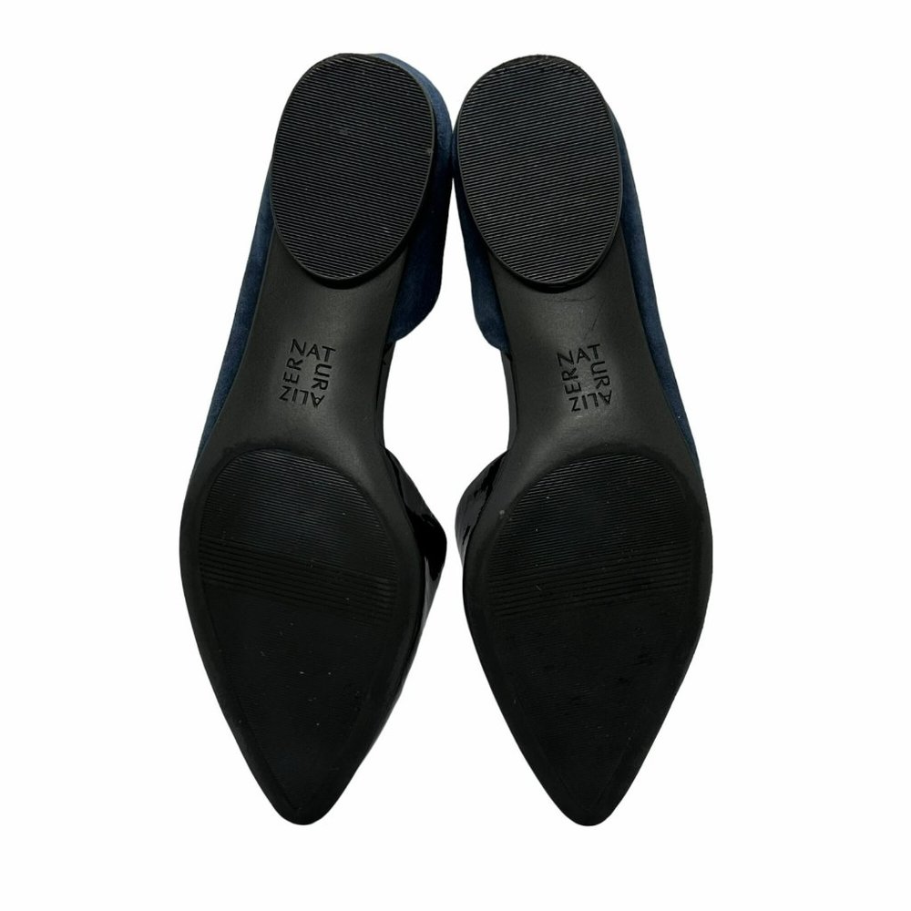 🤩 7.5M Women's comfort shoes Naturalizer Navy Black suede leather Slip On Flats - Picture 6 of 7